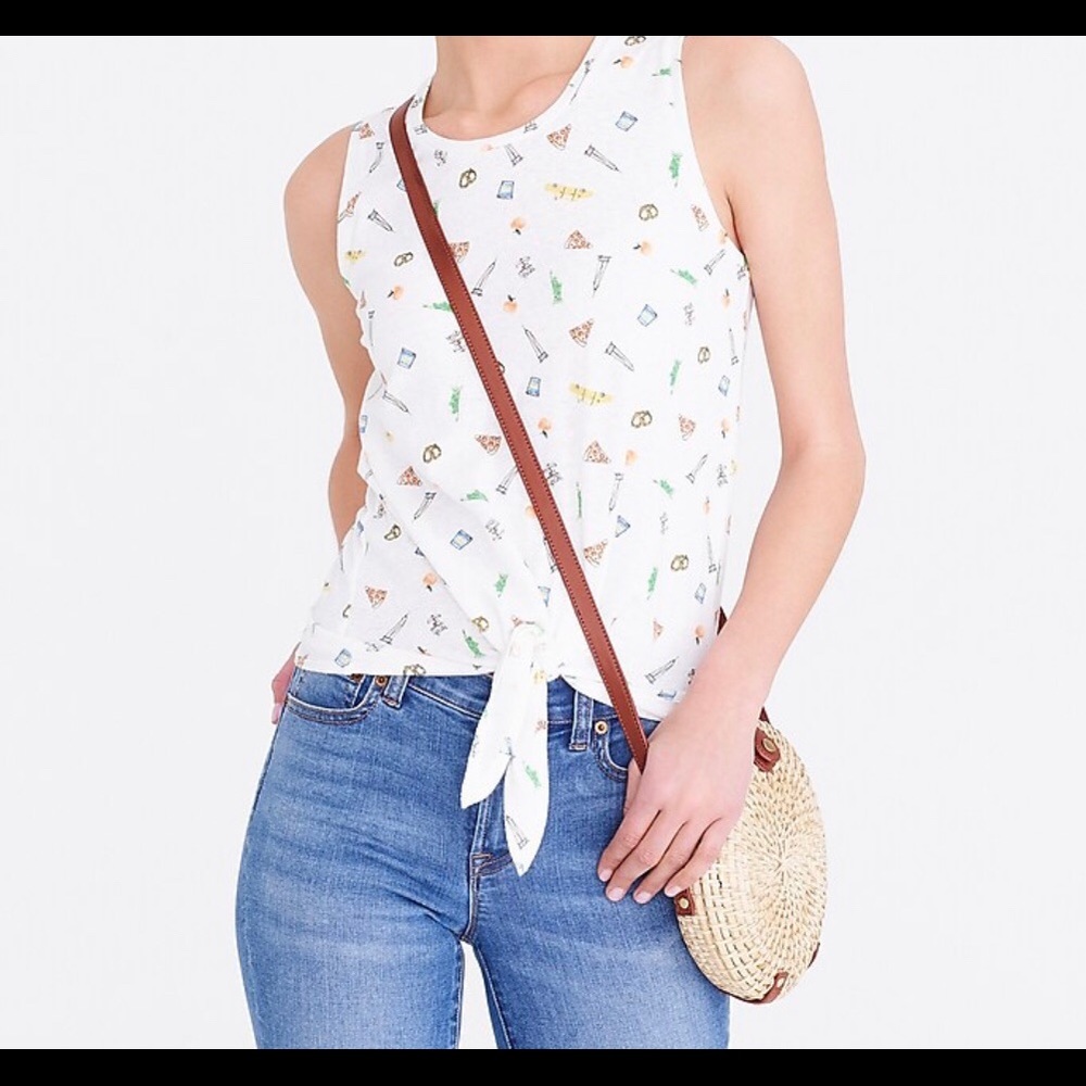 NWT J Crew Factory Front Tie Tank Top